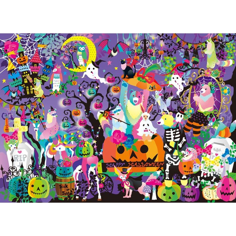 Epoch 79-114s Jigsaw Puzzle Kayo Horaguchi illustration Halloween Party (500 Pieces)