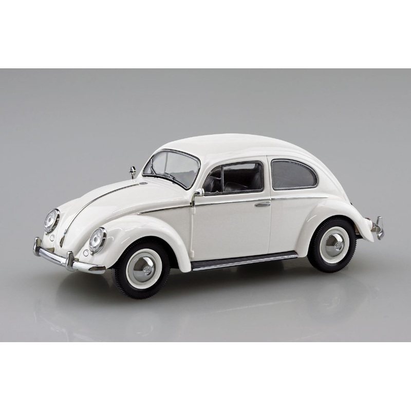 Aoshima 1/32 RakuPla Snap Kit No. 20-PW Volkswagen Beetle (Pearl White) Plastic Model