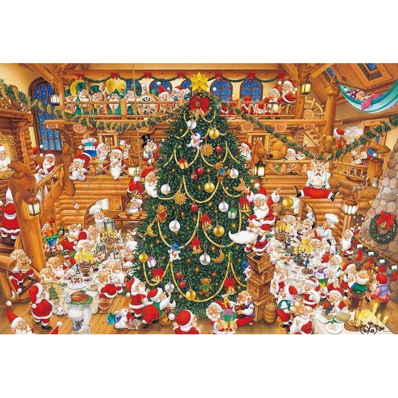 Beverly 1000-044 Jigsaw Puzzle Santa Party (Kanda Yoshio) (1000 Pieces)