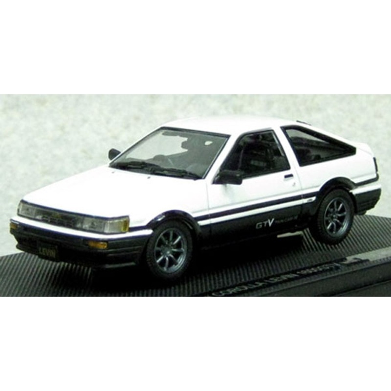 Ebbro 45184 Corolla Levin 1600 GTV with alloy wheel White/Black 1/43 Scale