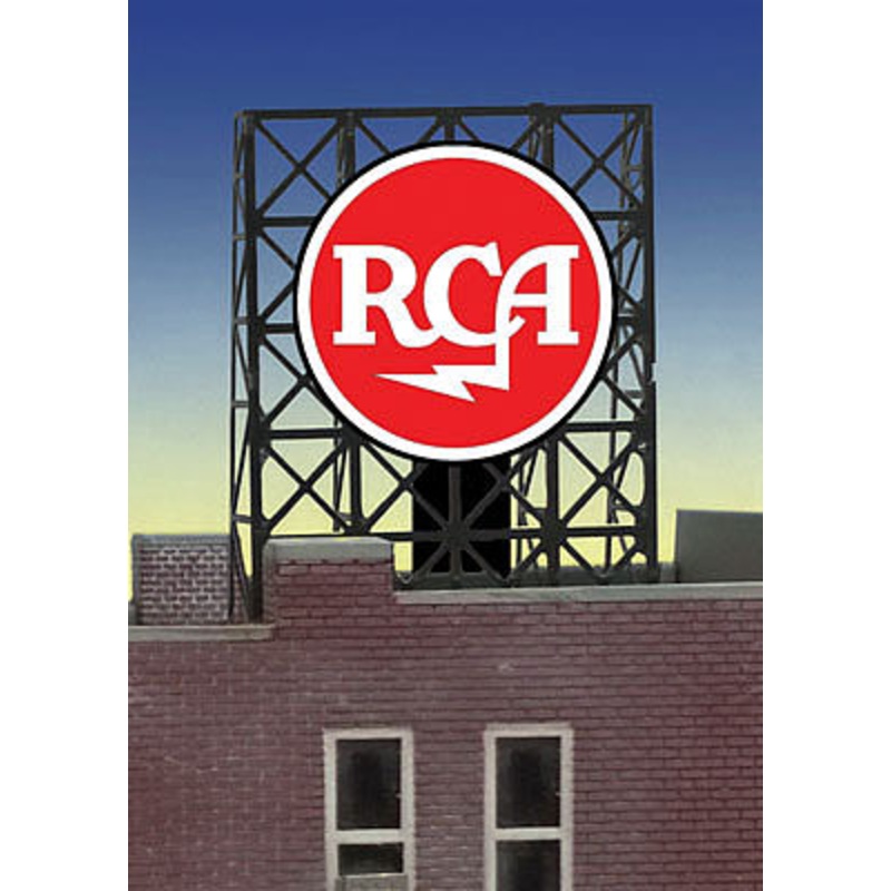 RCA Flashing Neon Rooftop Billboard