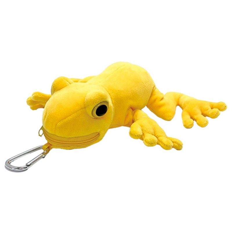 TAKE OFF ANIMANIA Plush Doll Carabiner Pouch Golden Poison Frog
