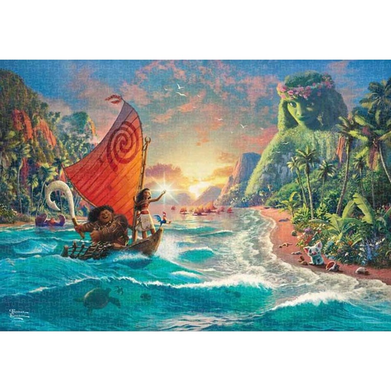 Tenyo DS1000-778 Jigsaw Puzzle Disney Moana (Stained Art) (1000 Pieces)