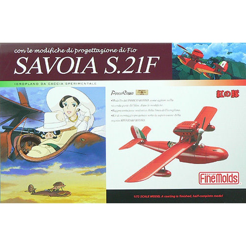 Fine Molds PJ3n SAVOIA S.21F Seaplane PORCO ROSSO (Pre-Painted) 1/72 Scale Kit