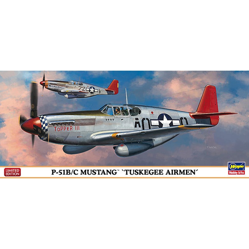 Hasegawa 01957 P-51B/C Mustang TUSKEGEE AIRMEN 1/72 Scale Kit