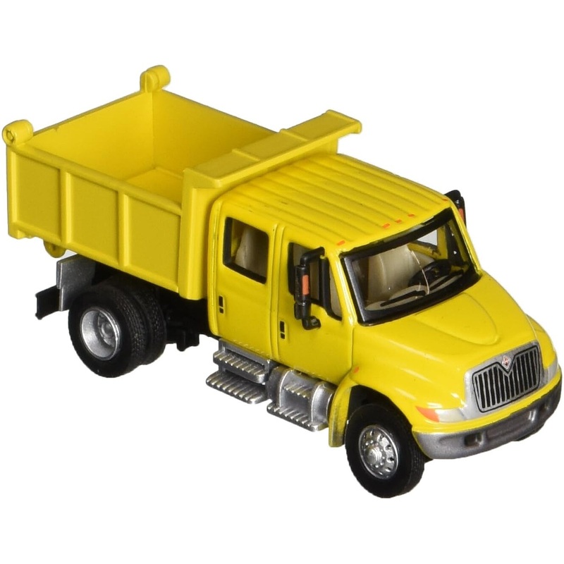 International 4300 Yellow Crew Cab Dump Truck