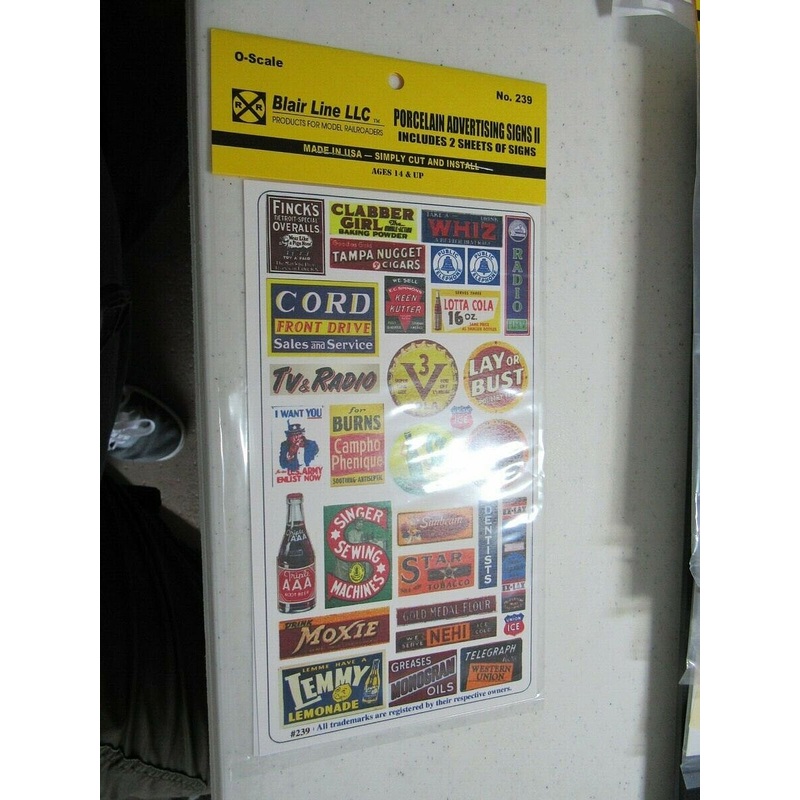 O PORCELAIN ADV NO.2 SIGN