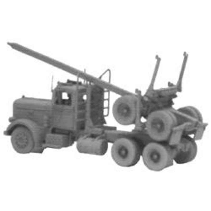 Peterbilt 359 w/Skeleton Logging Trailer (Unpainted Metal Kit)
