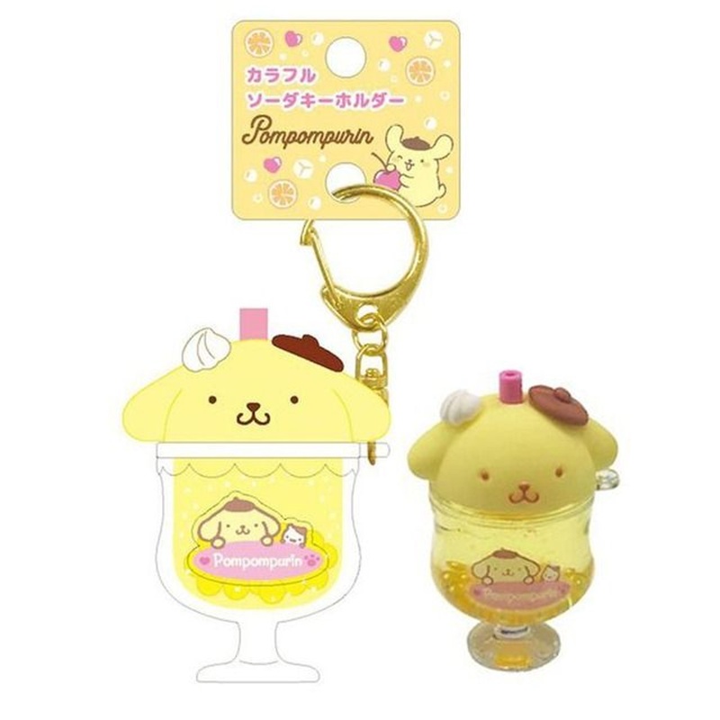 Sanrio Characters Keyholder Colorful Soda Pom Pom Purin