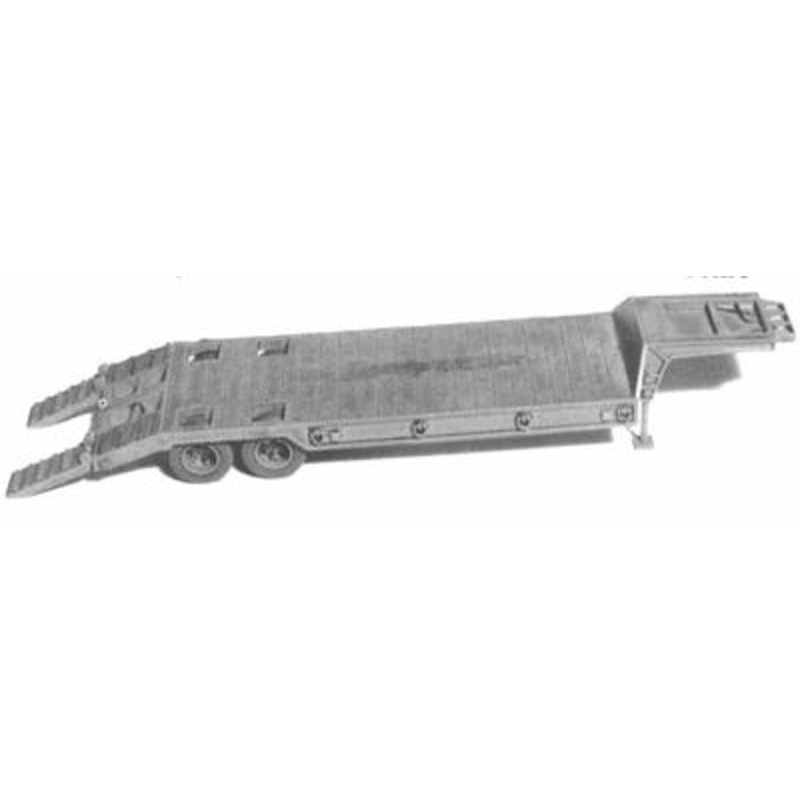 1950s 2-Axle Lowboy Trailer (Unpainted Kit)