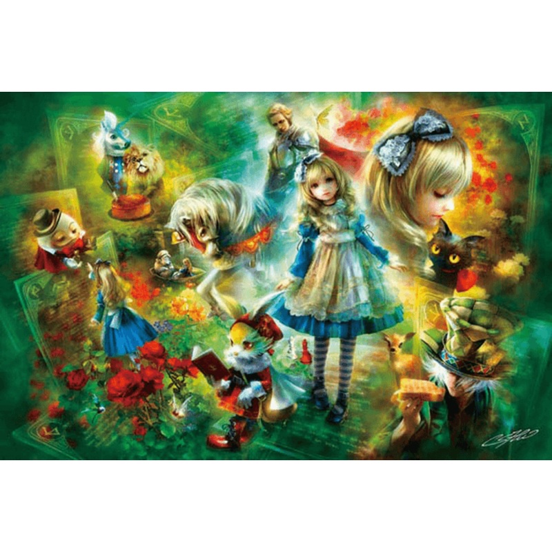 APPLEOne Jigsaw Puzzle 1000-789 Alice In Wonderland (1000 Pieces)