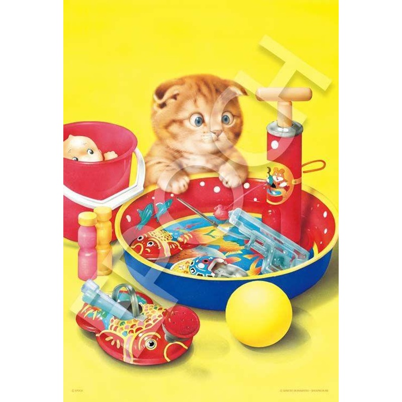 Epoch 28-039s Jigsaw Puzzle Kitten Playing In The Water (300 Pieces)