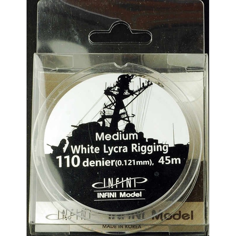 INFINI Model Medium White Lycra Rigging 110 Denier 45m (145ft)