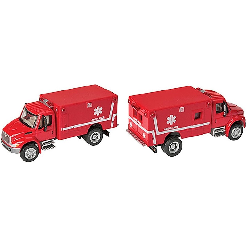 International 4300 Red EMS Ambulance