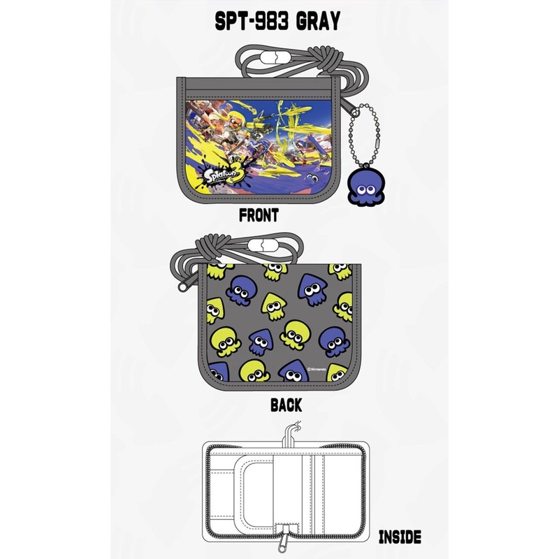 Sun Art Kids Wallet Pouch Splatoon 3 Gray