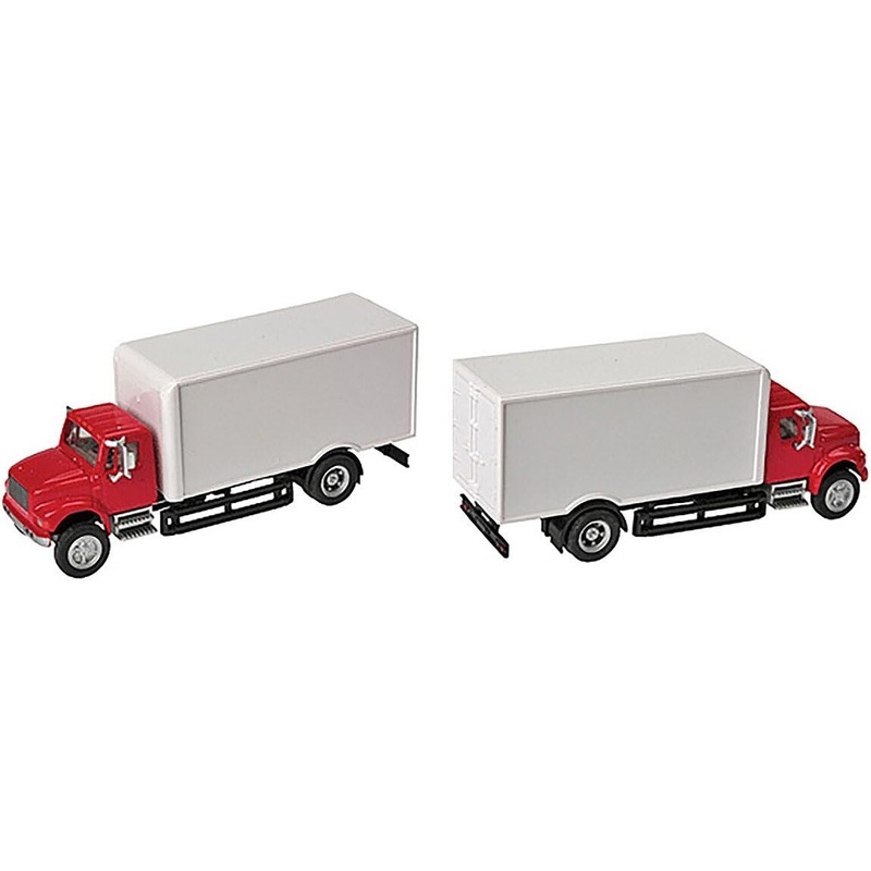 International 4900 Single-Axle Box Truck w/ Red Cab