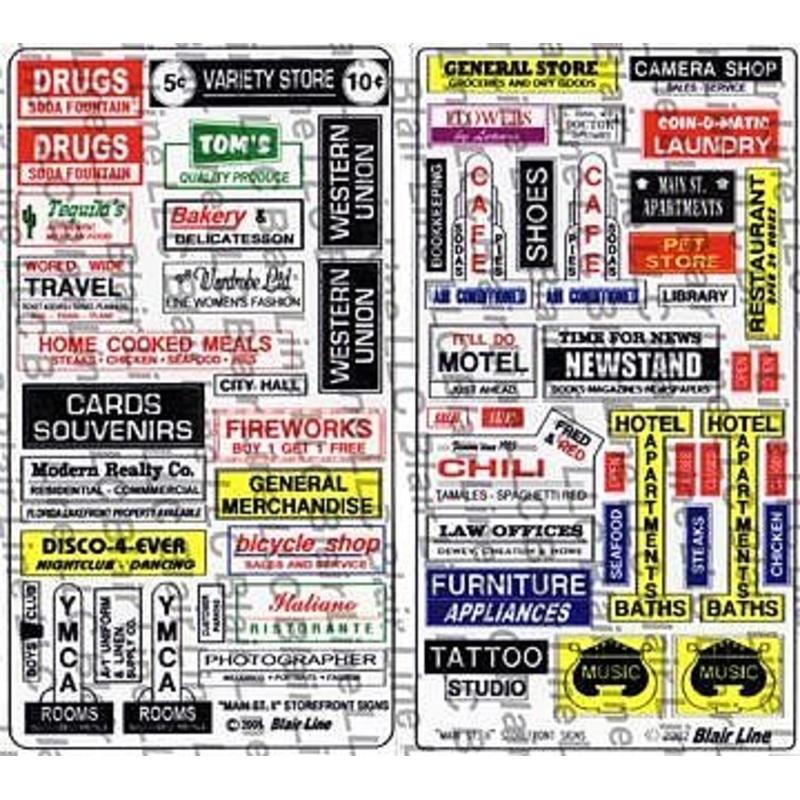 Main Street II Storefront Signs