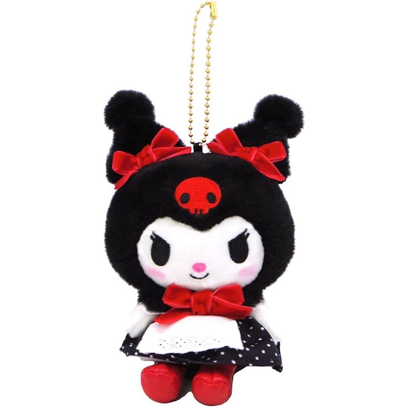 Nakajima Sanrio Plush Mascot Holder Kuromi (Retro Red)