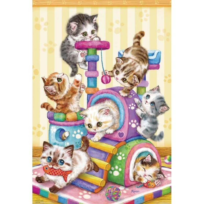 Beverly 1000-029 Jigsaw Puzzle Kayomi Harai Illustration Cat Tower (300 Pieces)