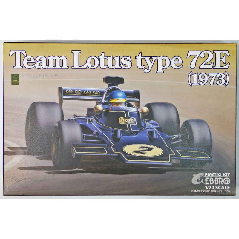 Ebbro 20009 Team Lotus Type 72E 1973 2nd. Production 1/20 Scale plastic model Kit