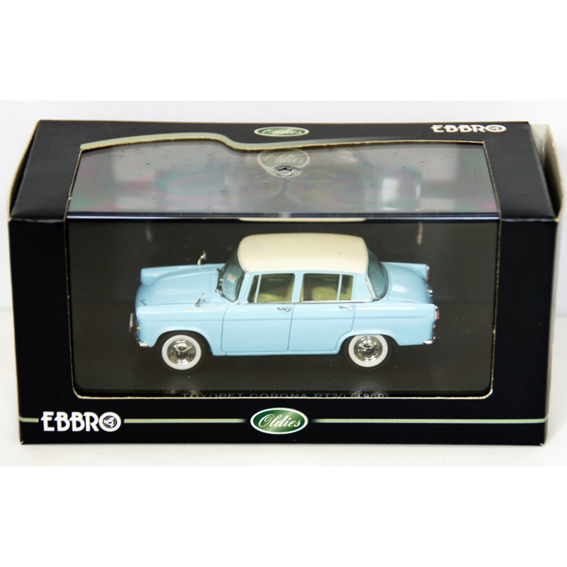 Ebbro 43678 TOYOPET CORONA PT20 1960 Light Blue 1/43 Scale