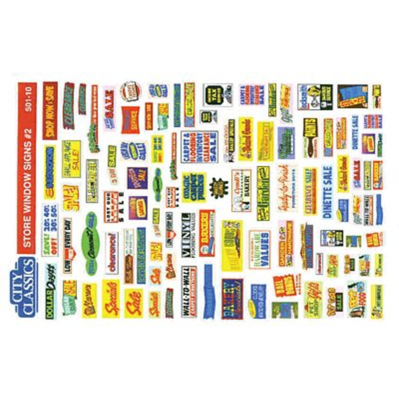 Store Window Signs Set #2
