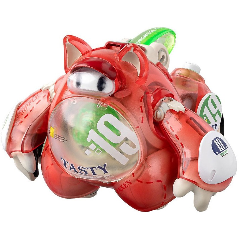 Wave Kumamaru Raccoon 2P Color (Clear Red) Plastic Model