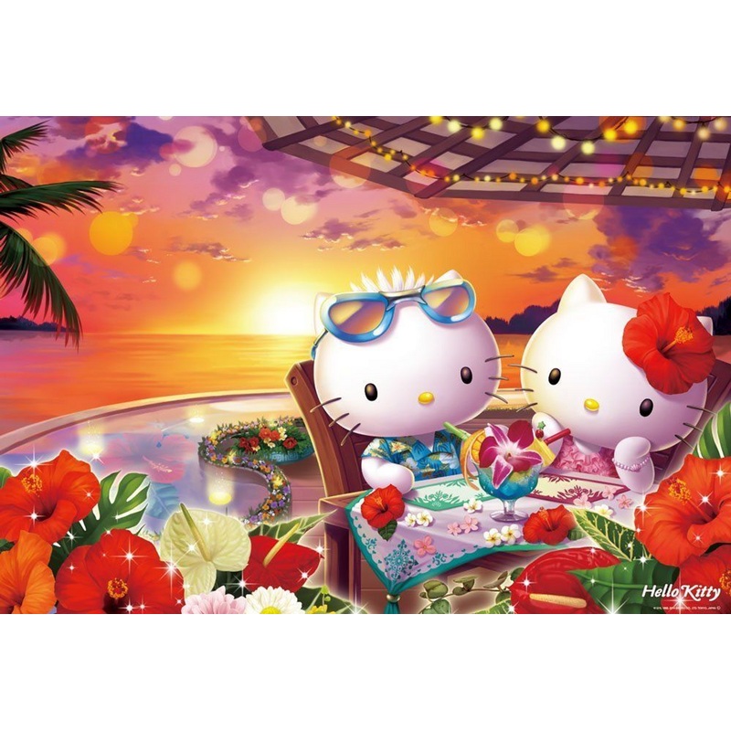 Beverly Jigsaw Puzzle 31-424 Sanrio Hello Kitty Tropical Sunset (1000 Pieces)