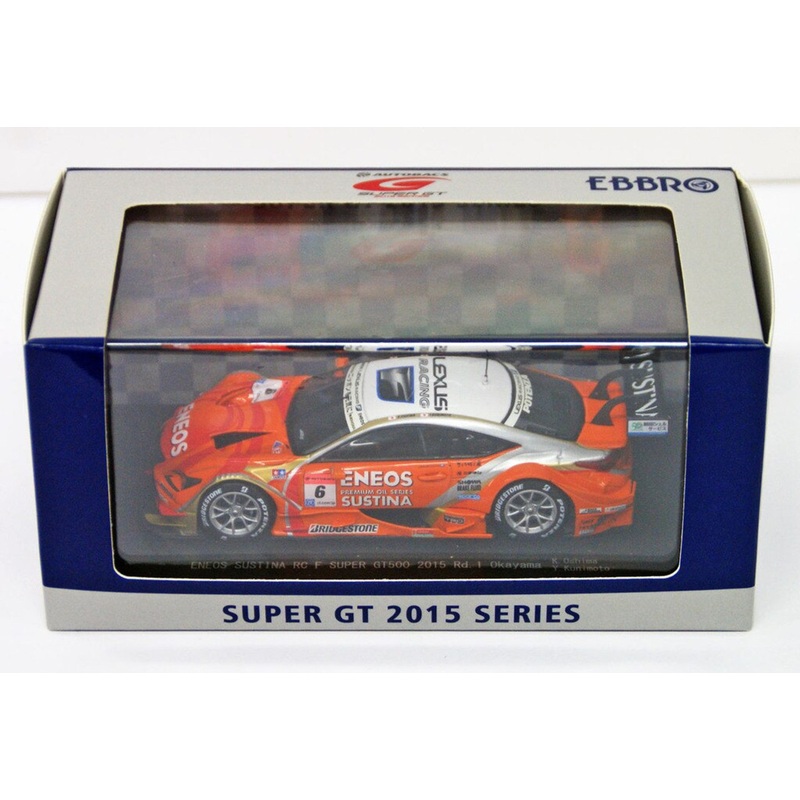 Ebbro 45267 ENEOS SUSTINA RC F SUPER GT500 2015 Rd.1 Okayama No.6 1/43 Scale