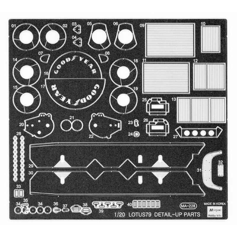 Hasegawa QG43 721432 Photo Etched Parts for Lotus 79 1/20 Scale