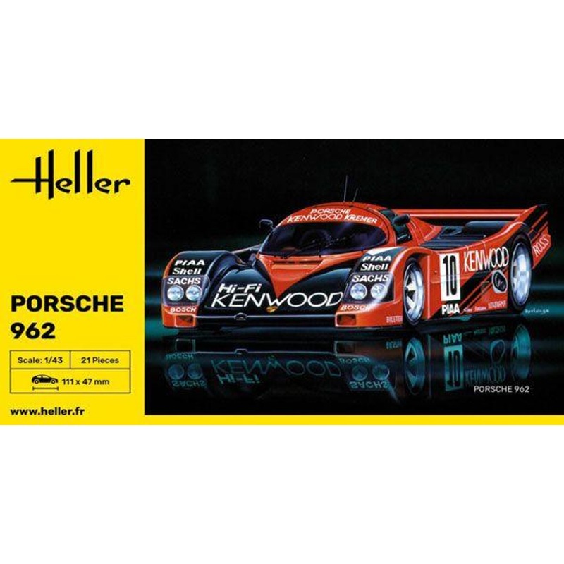 Heller 1/43 Porsche 962 Plastic Model