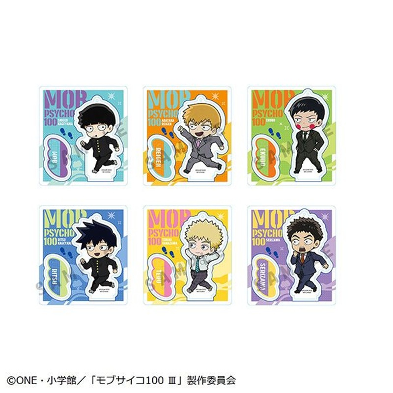 Megahouse Tokotoko Acrylic Stand Mob Psycho 100 III 6pcs Complete Box