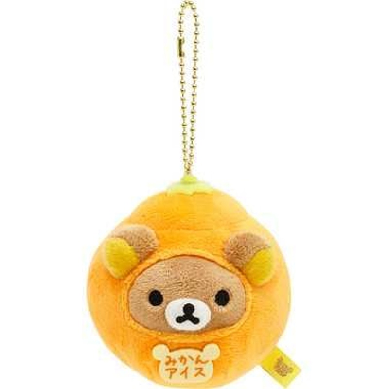 San-x Rilakkuma Keychain Plush – Mandarin Orange