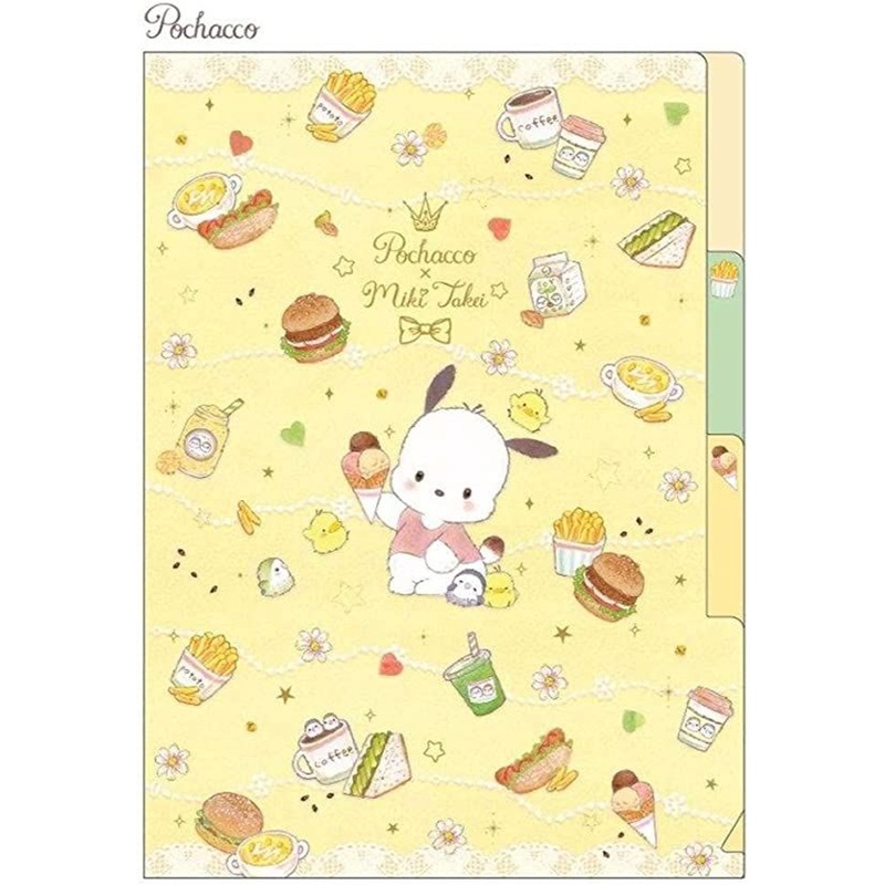 Sanrio x Miki Takei – A5 Clear File with 3 Pockets – Pochacco