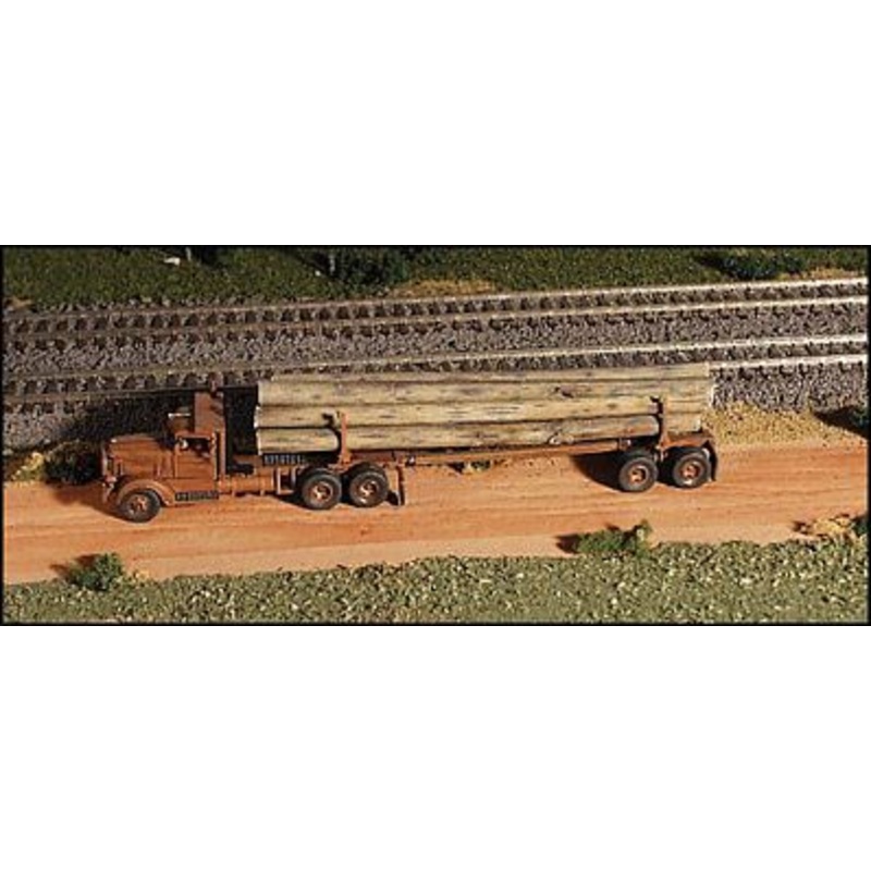 1941 344 Peterbilt Tractor w/Logging Trailer (Metal Kit)