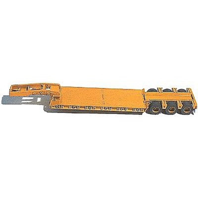 50-Ton 3-Axle Low Boy Trailer (Unpainted Metal Kit)