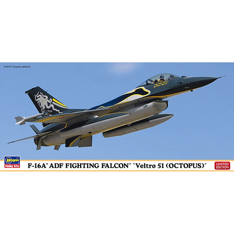 Hasegawa 01997 F-16A ADF Fighting Falcon Veltro 51 (Octopus) 1/72 Scale Kit