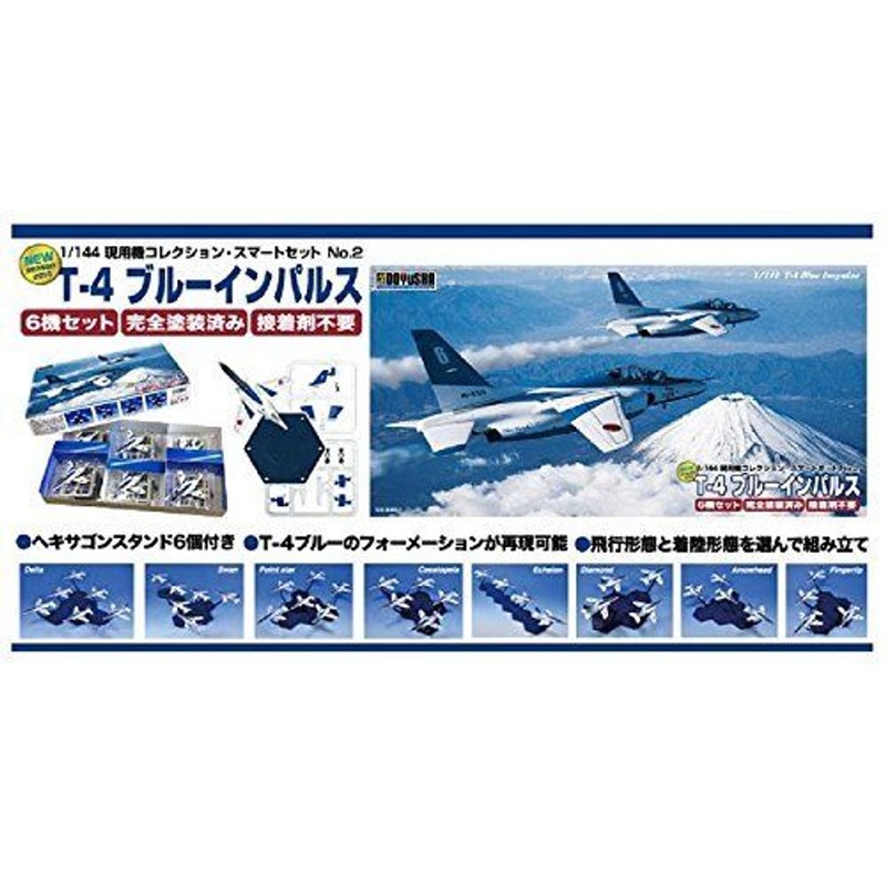 Doyusha 401354 T-4 Blue Inpulse 6 Set 1/144 Pre-painted Scale Kit
