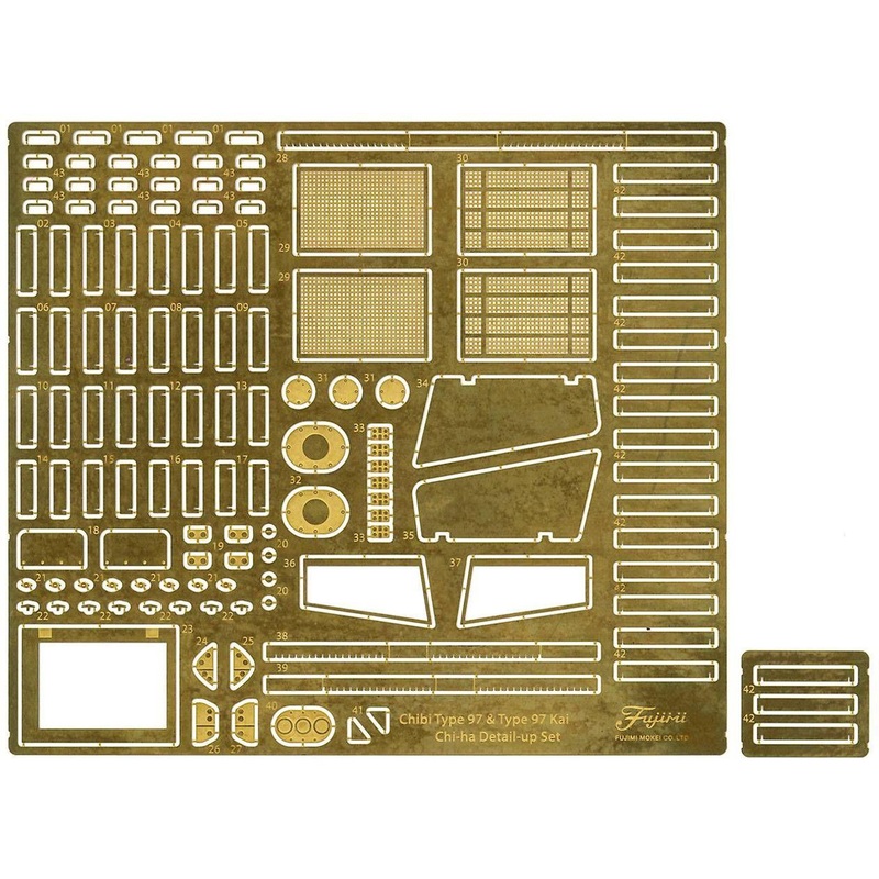 Fujimi Chibimaru Military Upgrade Parts Series No.1 Type 97 Chi-Ha Medium Tank Genuine Etching Parts