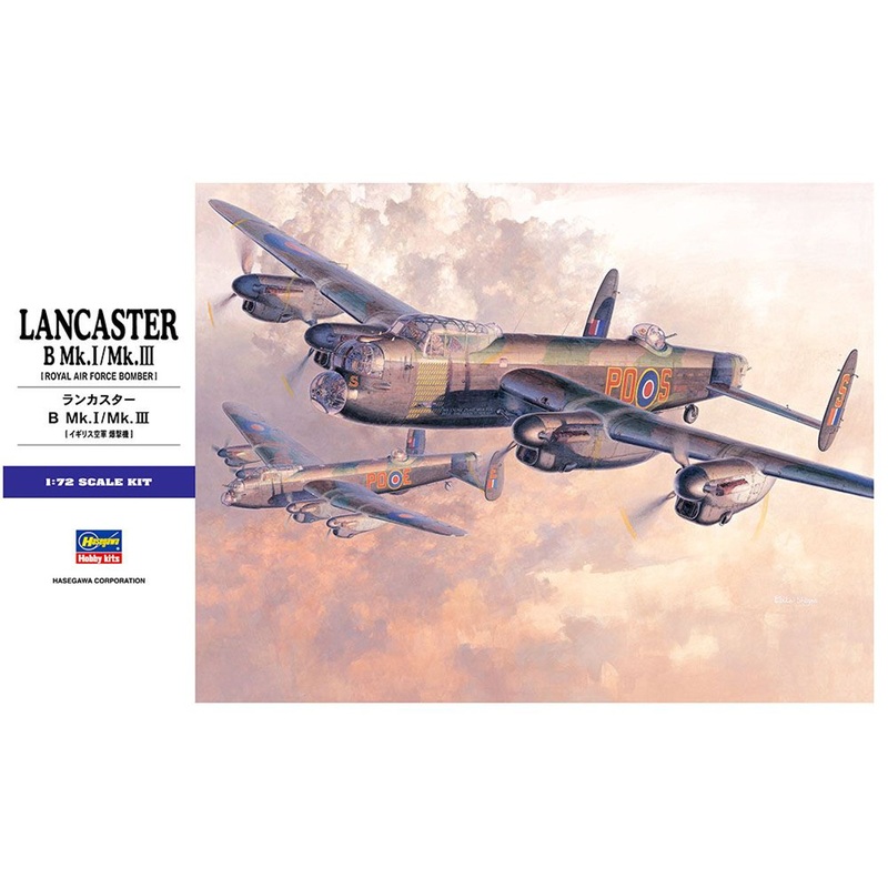 Hasegawa 1/72 Lancaster B Mk.I/Mk.III [Royal Air Force Bomber] Plastic Model
