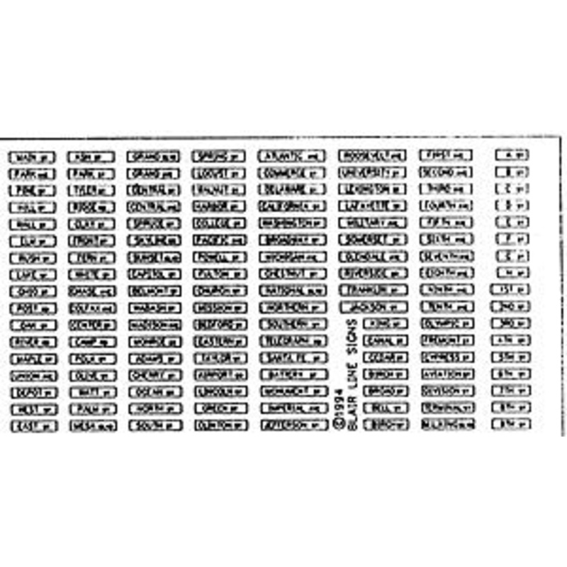 Street Signs (black, white)