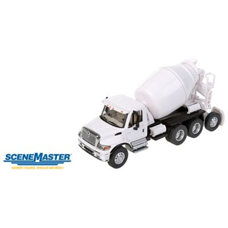 International 7600 3-Axle White Cement Mixer