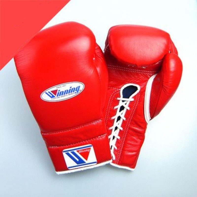 Winning Boxing Gloves MS-500 Lace Up Pro Type 14 oz Red (Made in Japan)
