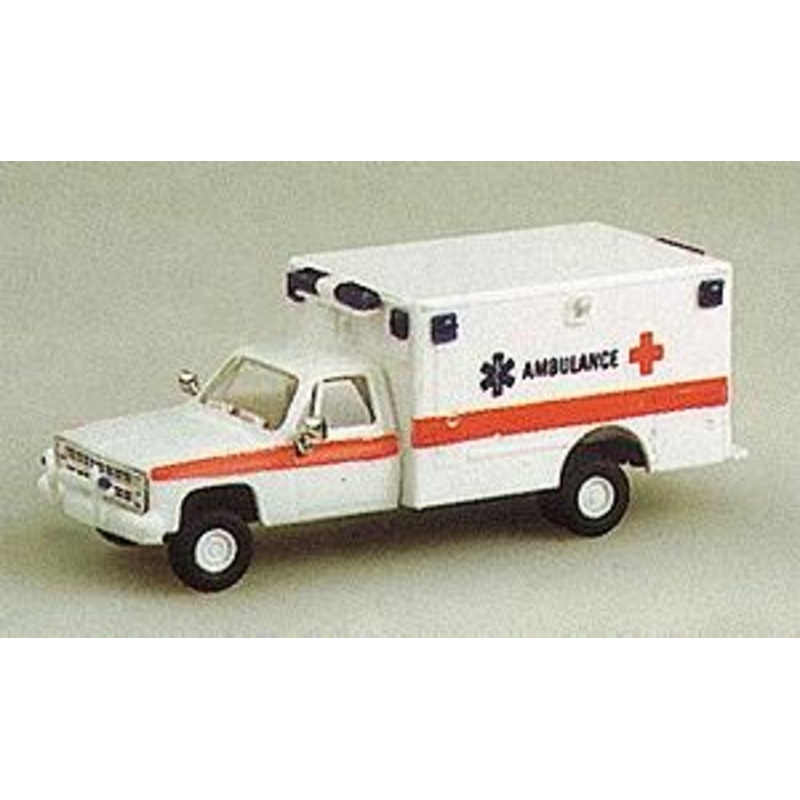 Ambulance w/Chevrolet Pick Up Cab White Red
