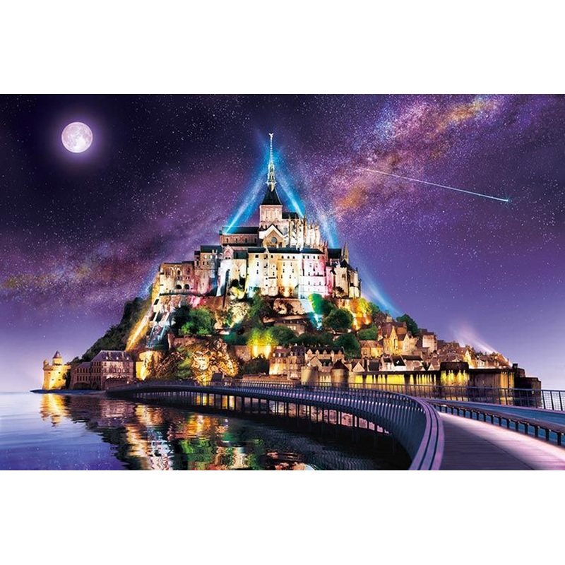 Epoch 22-501 Jigsaw Puzzle Mont Saint-Michel France (Glow in the Dark)  (2016 S-Pieces)