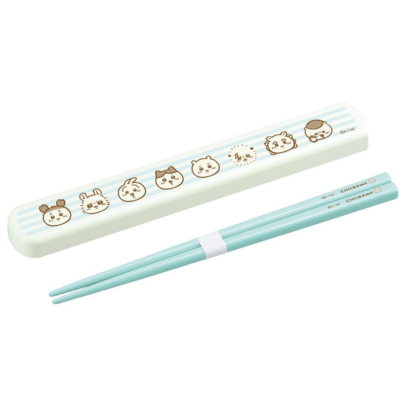 OSK Chiikawa Pull-Lid Chopsticks Box Set 19.5 cm