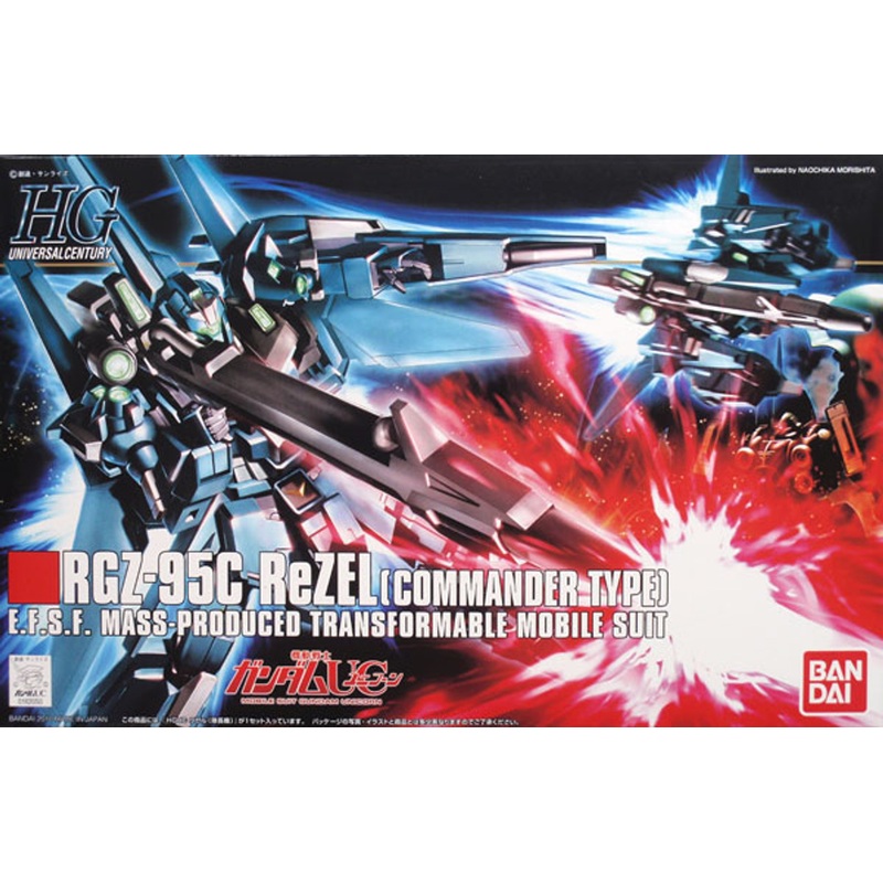 Bandai HGUC 108 Gundam RGZ-95C ReZEL COMMANDER 1/144 Scale Kit
