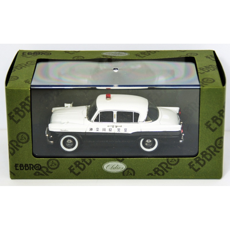 Ebbro 44566 Toyopet Crown RS21 Police Car (White/Black) 1/43 Scale