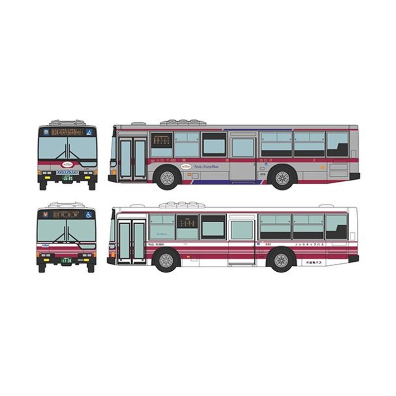Tomytec Bus Collection Joint Operation Series (1) Series Shibu 24 Tokyu Bus/Odakyu Bus 2 Bus Set (N scale)