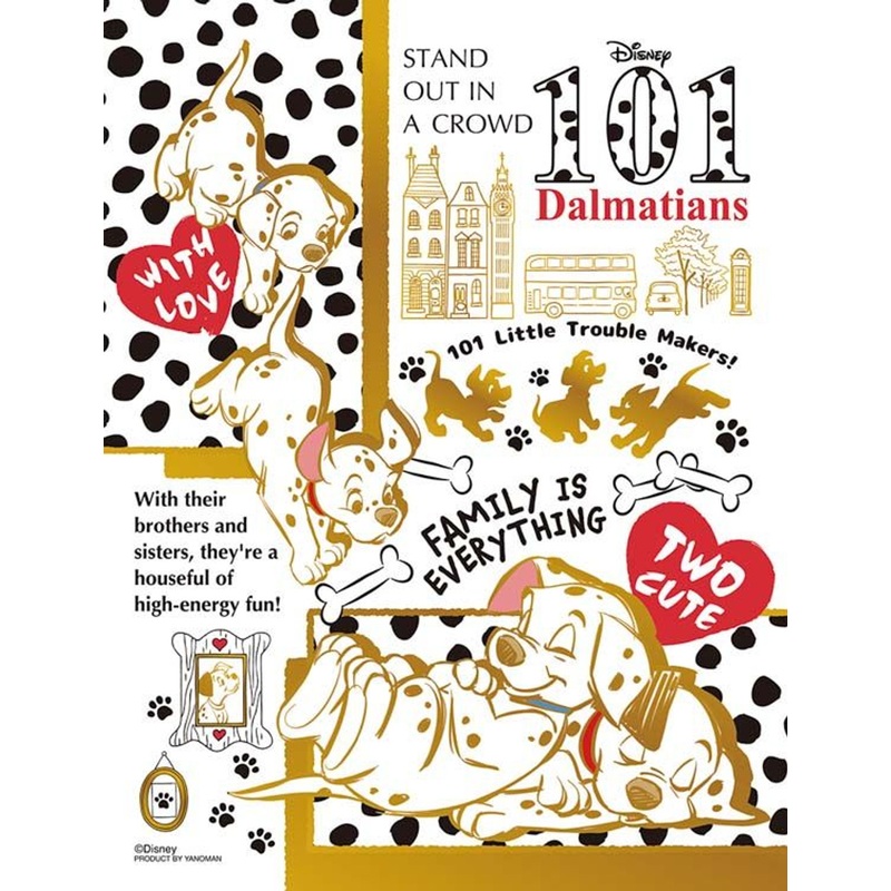 Yanoman Jigsaw Puzzle Colorful Gold Disney 101 Dalmatians (300 S-Pieces)